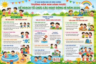 Kế hoạch tổ chức hoạt động hè năm 2026 của Trường mầm non Hành Phước!